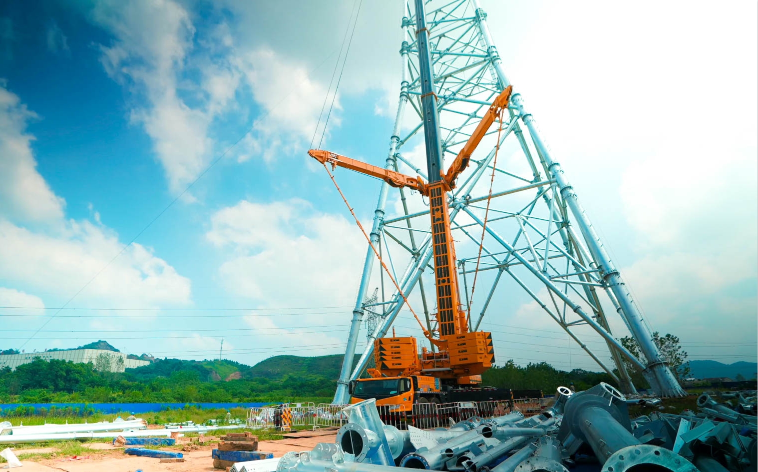 安博首页_安博anbo（中国）“百变金刚”XCA600L8助力湖北送变电工程项目