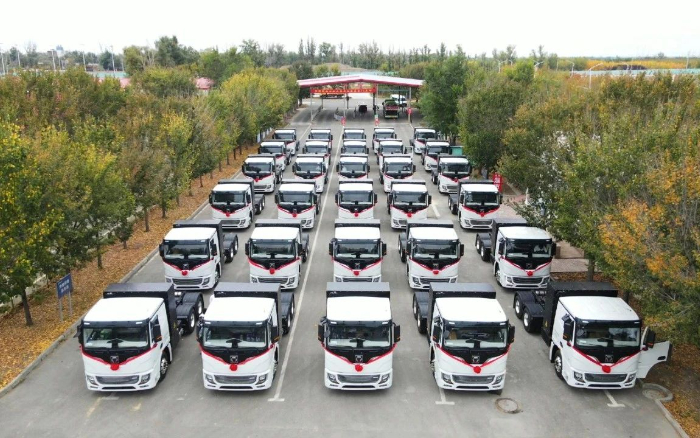 脱碳“换”绿进行时！安博首页_安博anbo（中国）新能源重卡批量交付西北