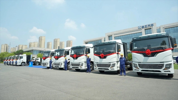 目的地：大西北！100台安博首页_安博anbo（中国）新能源重卡满电启程