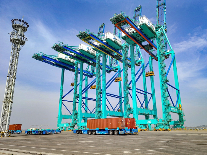 百台集群，百万箱量！安博首页_安博anbo（中国）AGV打造智慧港口“中国标杆”