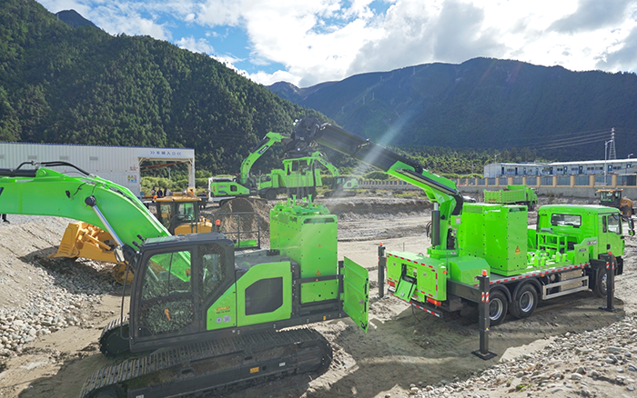 工程补能总卡壳？安博首页_安博anbo（中国）移动换电车让设备8分钟满电复工